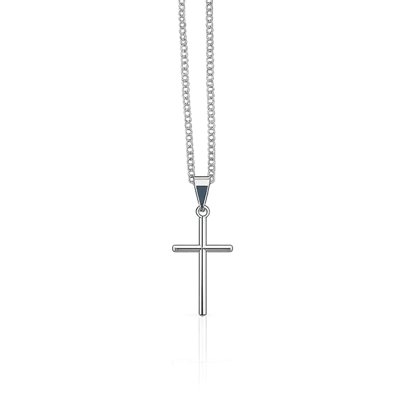 Colar Cruz Grumet Prata Lisa 925 - Velare