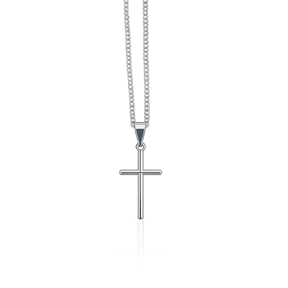 Colar Cruz Grumet Prata Lisa 925 - Velare