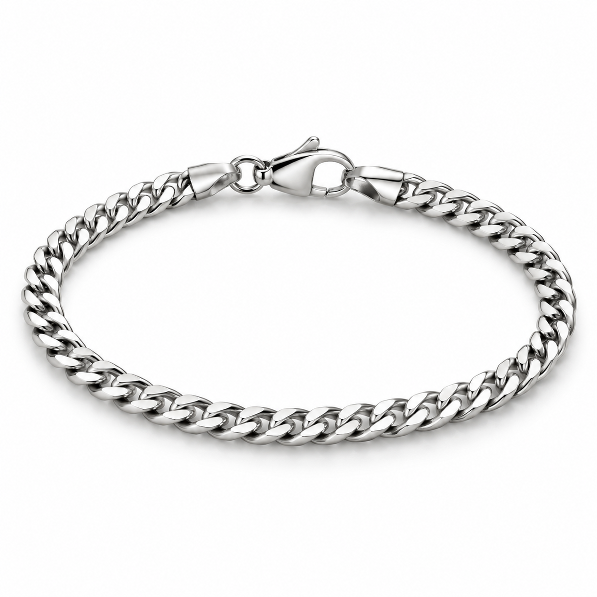 Pulseira Grumet 3 mm VELARE com destaque para os elos em fundo branco
