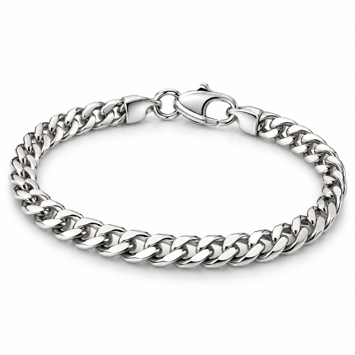 Pulseira Grumet 3 mm VELARE com detalhe do fecho em fundo branco